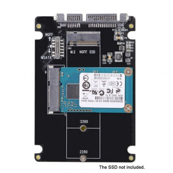 Xiwai Enclosure Combo M.2 NGFF B-key mSATA SSD to SATA 3.0 Adapter Converter Case Enclosure with Switch