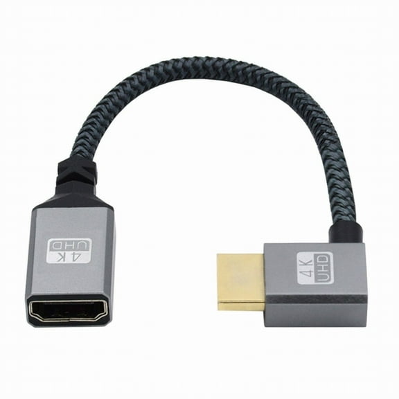 Xiwai HDMI 1.4 Type A Male to A Female Extension Cable Right Angled 90 Degree Support HDTV 4K 60hz 3D