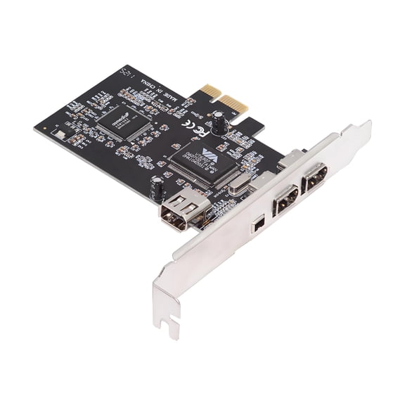 Xiwai PCI-E 1X 4X 16X to Firewire 400 Capture Card IEEE 1394a PCI Express 4 Ports Card 6Pin and 4Pin IEEE-1394 400Mbps Adapter for Windows Mac Os Linux