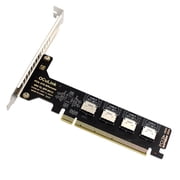 Xiwai PCI-Express 4.0 PCIE 16x Detachable to Four Oculink SFF-8612 SFF-8611 Internal VROC Raid0 Adapter for U.2 SSD eGPU External Graphics Card Dock
