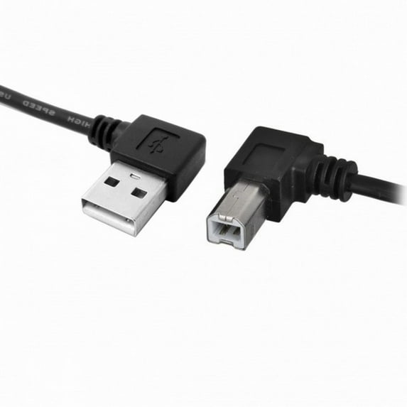 Xiwai Right Angled USB 2.0 A Male - B Male Printer Scanner 90 Degree Cable 50cm 100cm