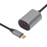Xiwai Type-C to SPDIF Toslink Optical Audio Jack Opt USB-C Male to Digital Optical Fiber Optic Sound Interface Female Adapter Wire for Laptop Desktop
