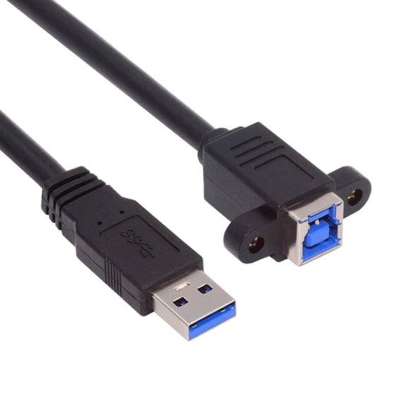 Xiwai USB 3.0 Type-B Female to USB3.0 Type-A Male Cable Extension 5Gbps for Disk SSD Camera Data 30cm