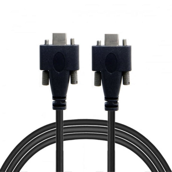 Xiwai USB 3.1 Type-C Dual M2 Screws Locking to Locking USB-C 10Gbps Data Cable Panel Mount Type