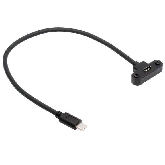 Xiwai USB-C 480Mbps Type-C Male to Up Angled Female Extension Data Screw Locking Cable for Camera VR