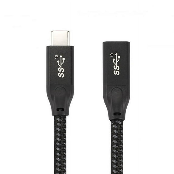 Xiwai USB-C USB 3.1 Type-C Male to Female Extension Data Cable with Sleeve for Laptop Phone