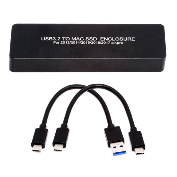Xiwai USB3.2 Type-C USB-C to 16+12Pin Mobile Box HDD Enclosure for MAC Air Pro 2013 2014 2015 2016 SSD Portable Case