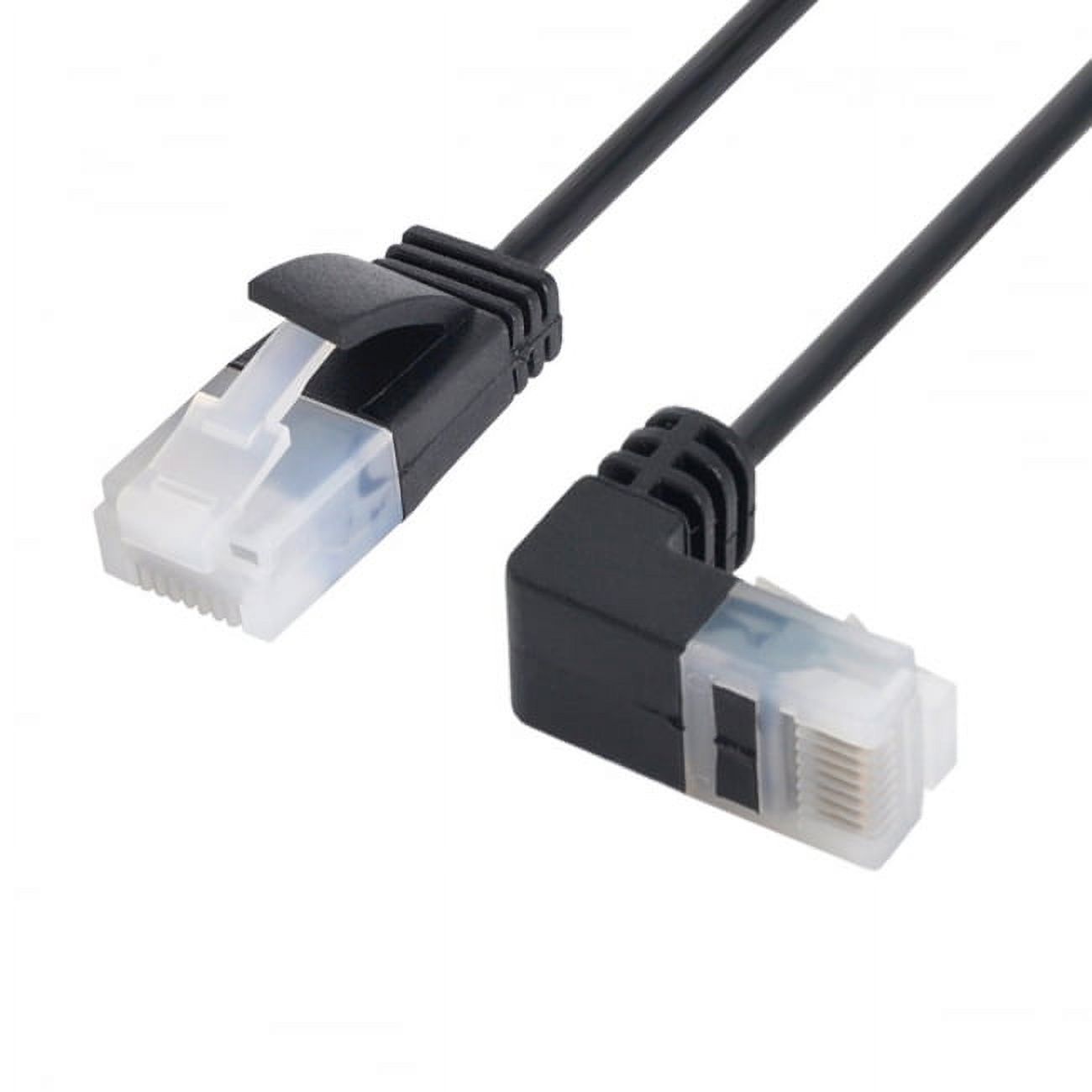 Chenyang Cat6 Ethernet Cable - 25cm Down Angled RJ45 Ultra Slim Patch Cord For Router, Laptop, TV Box