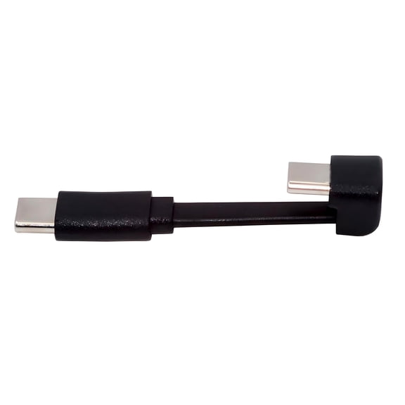 Xiwai Ultra Slim Flat USB-C Type-C Male to Female Extension Power USB2.0 Data Cable Opposite U Shape Back Angled 65W Fast Charge for Laptop Tablet Phone