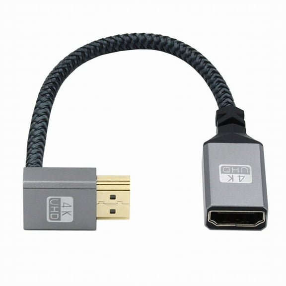 Xiwai Up Angled 90 Degree HDMI 1.4 Type A Male to A Female Extension Cable Support HDTV 4K 60hz 3D