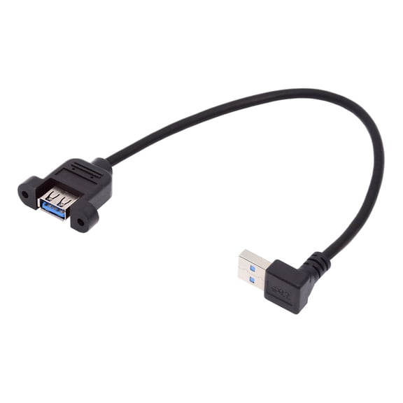Xiwai Up Angled USB 3.0 Male to Female Type-A Panel Type Header Cable 90 Degree Connector 30cm