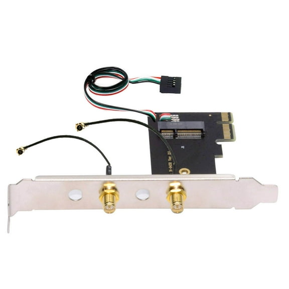 Xiwai Wireless NGFF A/E-Key WiFi Card to PCI-E Express 1x Adapter for WLAN Wifi6 Wifi7 Bluetooth