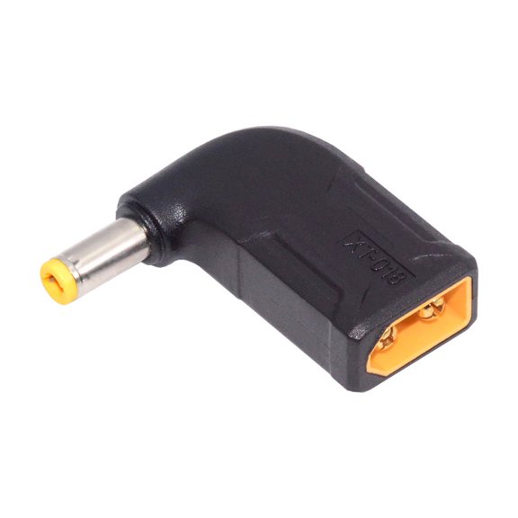 Xiwai XT60 Male SC100 Protocol to DC 5.5x2.5mm Male Fast Charging Angled Horizontal Adapter for RC Lipo Battery Quadcopter Multicopter Aeromodelling