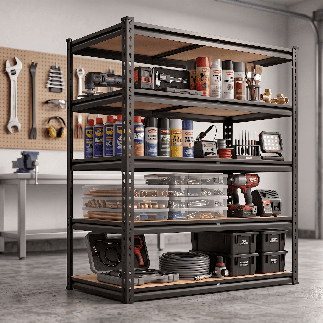 UBERLYFE Heavy Duty Metal Storage Shelving Unit for Garage, 72" H x 36" W x 16" D, 2000LBs 5 Tier Adjustable Metal Storage Rack for Warehouse Pantry Closet