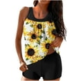 thumbnail image 1 of Xixinqiwan 2 Piece Tankini Swimsuit for Women,Womens 2025 Swimsuits Tummy Control Flowy Ruffled Shirts Swimwear with Boyshorts Bathing Suits, 1 of 6