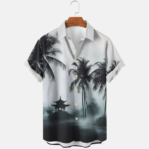Xixinqiwan No Boundaries Men's & Big Men's Button Up Shirt,Men's Casual Tropical Shirt Short Sleeve Beach Hawaiian Shirt Button Down Summer Printed Shirts