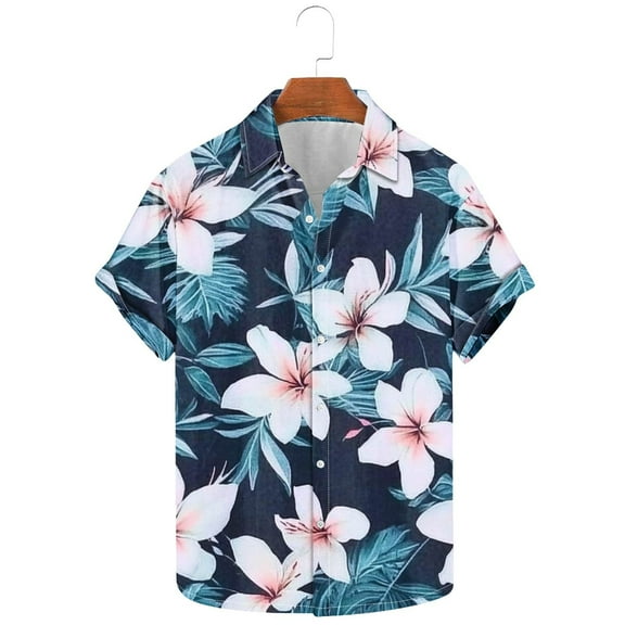 Xixinqiwan No Boundaries Men's & Big Men's Button Up Shirt,Men's Hawaiian Printed Shirt Short Sleeve Button Down Beach Wedding Shirt Summer Casual Vacation Wear Quick Dry Resort Shirt