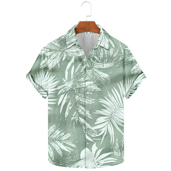 Xixinqiwan No Boundaries Men's & Big Men's Button Up Shirt,Summer Hawaiian Shirt for Men Short Sleeve Button Down Shirts Tropical Printed Vacation Beach Casual Shirts
