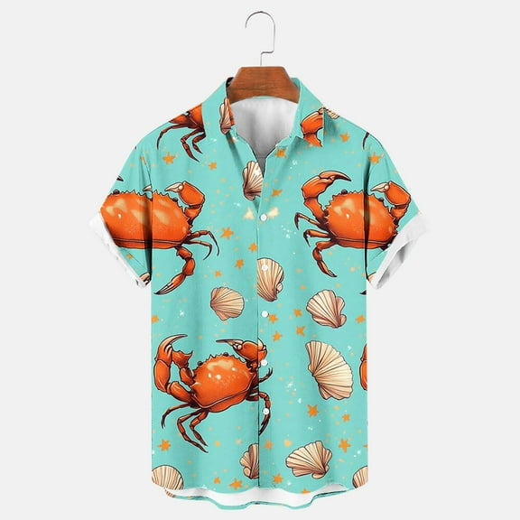 Xixinqiwan No Boundaries Men's Button Shirt,Men's Summer Beach Shirt Short Sleeve Button Down Lapel Shirts Casual Quick Dry Breathable Vacation Casual Top Blouse