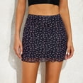 thumbnail image 1 of Xixinqiwan Skirts for Women,Mini Skirts for Women Printed Mesh High Waist Double Layer Half Bodycon Flowy Skirts Trendy Casual Vacation Clothes, 1 of 9