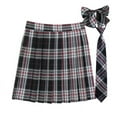 thumbnail image 1 of Xixinqiwan Skirts for Women under $10,Women's Mini Skirt Plaid American Vintage Pleated Skirt Uniform Role Play Costume Halter Dresses with Flowy Design, 1 of 5