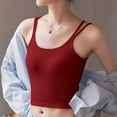 thumbnail image 1 of Xixinqiwan No Boundaries Summer Tank Top for Women,Women's Camisole with Built in Bras Spaghetti Straps Lightweight Breathable Sleeveless Tank Top Casual Wear, 1 of 4