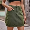 thumbnail image 1 of Xixinqiwan No Boundaries Women Skirts,Denim Skort for Women High Waisted Stretchy Mini Skirts Wrap Dressy Going Out Jean Country Concert Outfits, 1 of 8