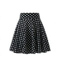 thumbnail image 1 of Xixinqiwan Women Skirts under $5,Women Casual Mini Skater Skirt Elastic Lining High Waist Basic Flared Pleated Skorts Plus Size, 1 of 2