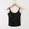thumbnail image 1 of Xixinqiwan Women Tops,Women Seamless Fitted Camisole Spaghetti Strap Silk Cami Tops Stretchable Knit Tank Undershirt for Layerling, 1 of 6