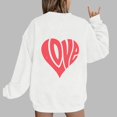 thumbnail image 1 of Xixinqiwan Valentine's Day Pullovers,Women Girls Plus Size Long Sleeve Shirts Cute 3D Colorful Heart Pattern Graphic Tees Loose Fit Cozy Pullovers, 1 of 4