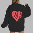 thumbnail image 1 of Xixinqiwan Valentine's Day Pullovers,Women Girls Plus Size Long Sleeve Shirts Cute 3D Colorful Heart Pattern Graphic Tees Loose Fit Cozy Pullovers, 1 of 4