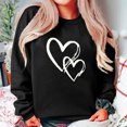 thumbnail image 1 of Xixinqiwan Valentine's Day Pullovers,Women's Cute Heart Sweatshirts Long Sleeve Tops Spring Fashion Clothes Trendy Holiday Outfits, 1 of 5