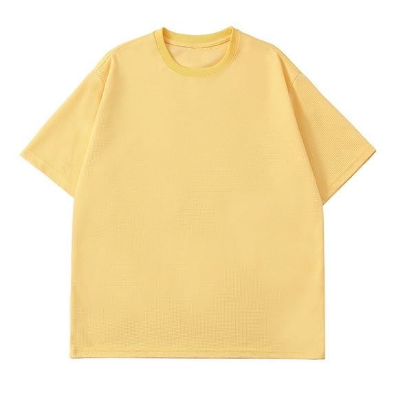 Xixinqiwan George Men Shirts on Clearance,Men's Short Sleeve Crewneck T-Shirt Casual Summer Loose Fit Baggy Shirts Workout Solid Color Cotton Tops