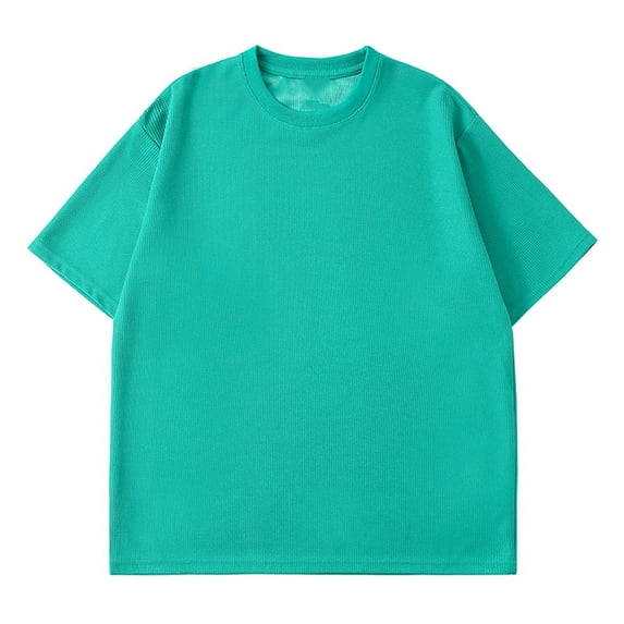 Xixinqiwan George Men Shirts on Clearance,Men's Short Sleeve Crewneck T-Shirt Casual Summer Loose Fit Baggy Shirts Workout Solid Color Cotton Tops