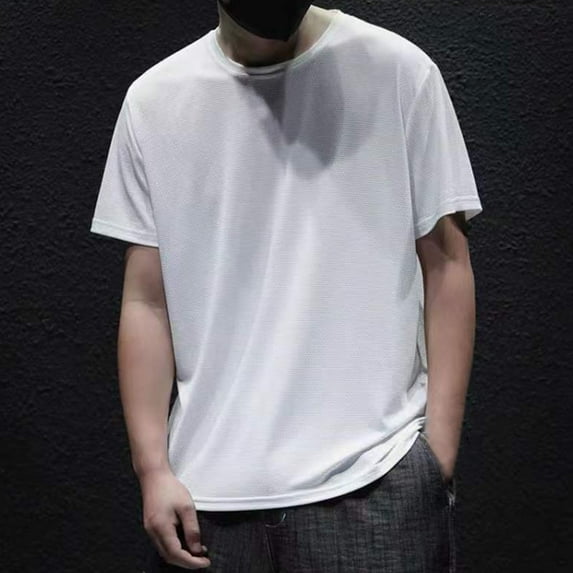 Xixinqiwan George Shirts for Men Clearance,Mens T-Shirts Short Sleeve Ultra Soft T-Shirt Lightweight Cooling Breathable Crew Neck Casual Basic Tee Shirt