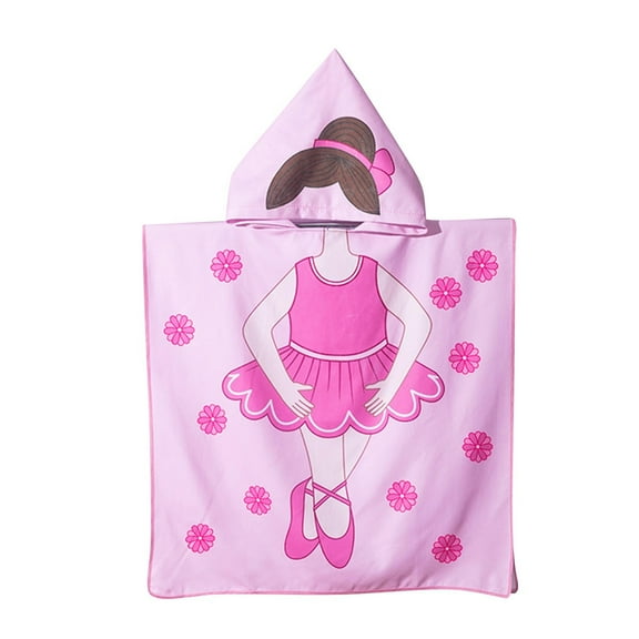 Xixinqiwan Kids Cotton Hooded Towel,24 x 47 Inch Towel Poncho Kids Towel Set Microfiber Baby Towel for Girls Boys 1-7 Years Bathroom Beach Swim Supplies