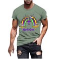 thumbnail image 1 of Xixinqiwan Mardi Gras Clothing for Men,Men's Tuesday Shirt Funny Mask Graphic Tee for New Orleans Carnival Party, 1 of 6