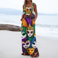 thumbnail image 1 of Xixinqiwan Mardi Gras Womens Jumpsuits Plus Size,2025 Fancy Mardi Gras Themed Jumpsuits Loose One Piece Sleeveless Wide Leg Rompers with Pockets, 1 of 6