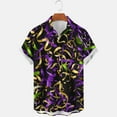 thumbnail image 1 of Xixinqiwan Men's Mardi Gras Shirts Plus Size,Mardi Gras Outfit for Men Carnival Costume T-Shirt Tuxedo Mask Tshirt, 1 of 3