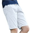 thumbnail image 1 of Xixinqiwan Mens Shorts Clothing under $ 5,Men's Linen Shorts Casual Classic Elastic Waist Short Summer Beach Lightweight Boardshort Loose Fit with Pockets, 1 of 9