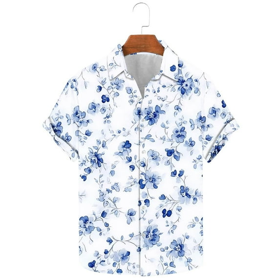 Xixinqiwan No Boundaries Hawaiian Shirt for Men Short Sleeve Button Down Shirts Beach Tropical Printed Casual Shirts Loose Quick Dry Blouse