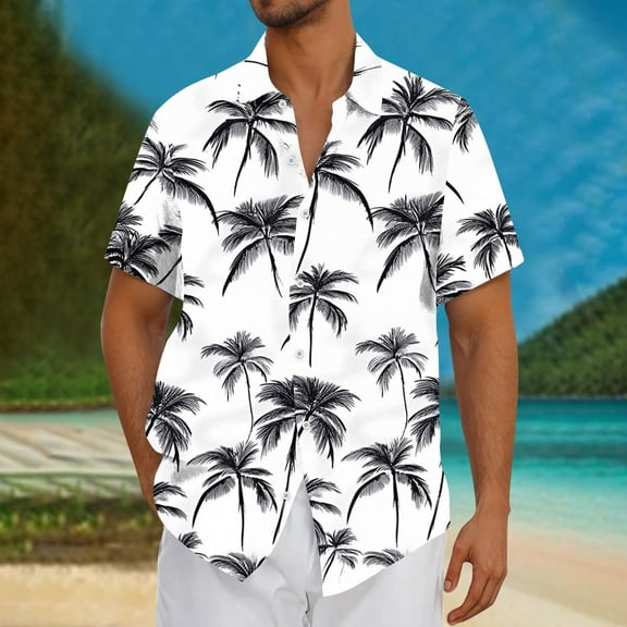 Xixinqiwan No Boundaries Hawaiian Shirt for Men Summer Beach Casual Short Sleeve Button Down Shirts Printed Tropical Vacation Tops