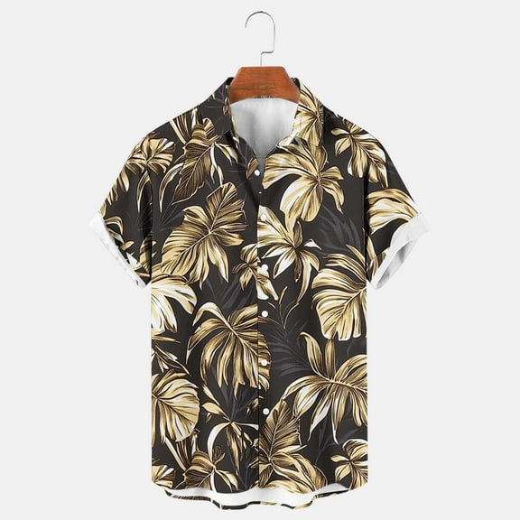 Xixinqiwan No Boundaries Men's Button Shirt,Men's Summer Beach Shirt Short Sleeve Hawaiian Button Up Shirts Quick Dry Printed Casual Blouse Tee