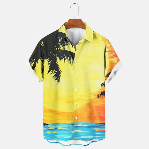 Xixinqiwan No Boundaries Men's Button Shirt,Mens Hawaiian Button Shirts Casual Tropical Short Sleeve Beach Clothes Printed Vacation Resort Clothes