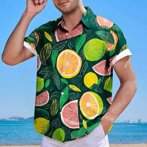 Xixinqiwan No Boundaries Men's Button Shirt,Mens Hawaiian Button Shirts Casual Tropical Short Sleeve Beach Clothes Printed Vacation Resort Clothes