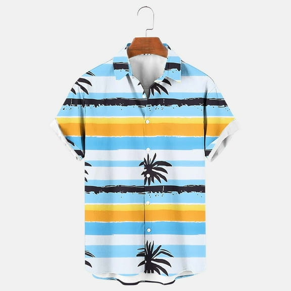Xixinqiwan No Boundaries Men's UPF 50  Hawaiian Shirt Sun Protection Short Sleeve Button Up Blouse Tropical Beach Print Quick Dry Summer Top