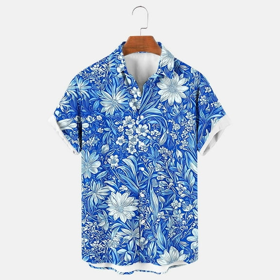 Xixinqiwan No Boundaries Men's Wrinkle Free Hawaiian Shirt Short Sleeve Button Down Beach Wedding Shirt Casual Resort Blouse Tee