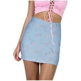 thumbnail image 1 of Xixinqiwan No Boundaries Skirts for Women Clearance under $10,Womens Floral Print Mini Skirt Mid Waisted Stretch Summer Skorts Casual Workout Skirt, 1 of 5
