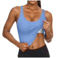 thumbnail image 1 of Xixinqiwan No Boundaries Summer Tank Top for Women,Womens Scoop Neck Tank Tops Longline Padded Sports Bra Spaghetti Strappy Workout Yoga Crop Tops, 1 of 5