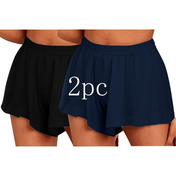 Xixinqiwan No Boundaries Women Shorts,2 PC Women Summer Shorts Casual Drawstring Elastic Waist Short Pants Loose Comfy Pull On Short with Pockets